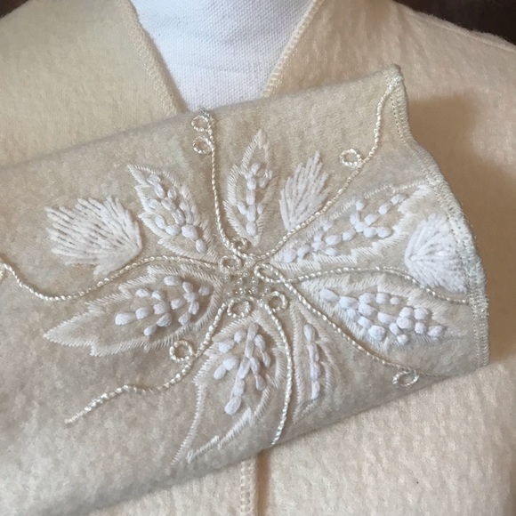 Talbots Wool Sweater Cardigan Jacket Embroidery - Picture 2 of 8